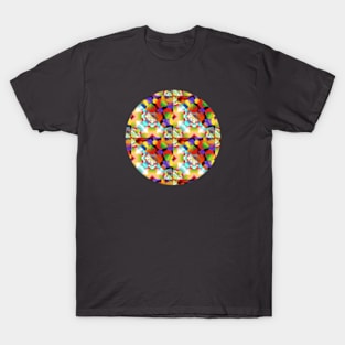 Prismatic Rainbow Geometric T-Shirt